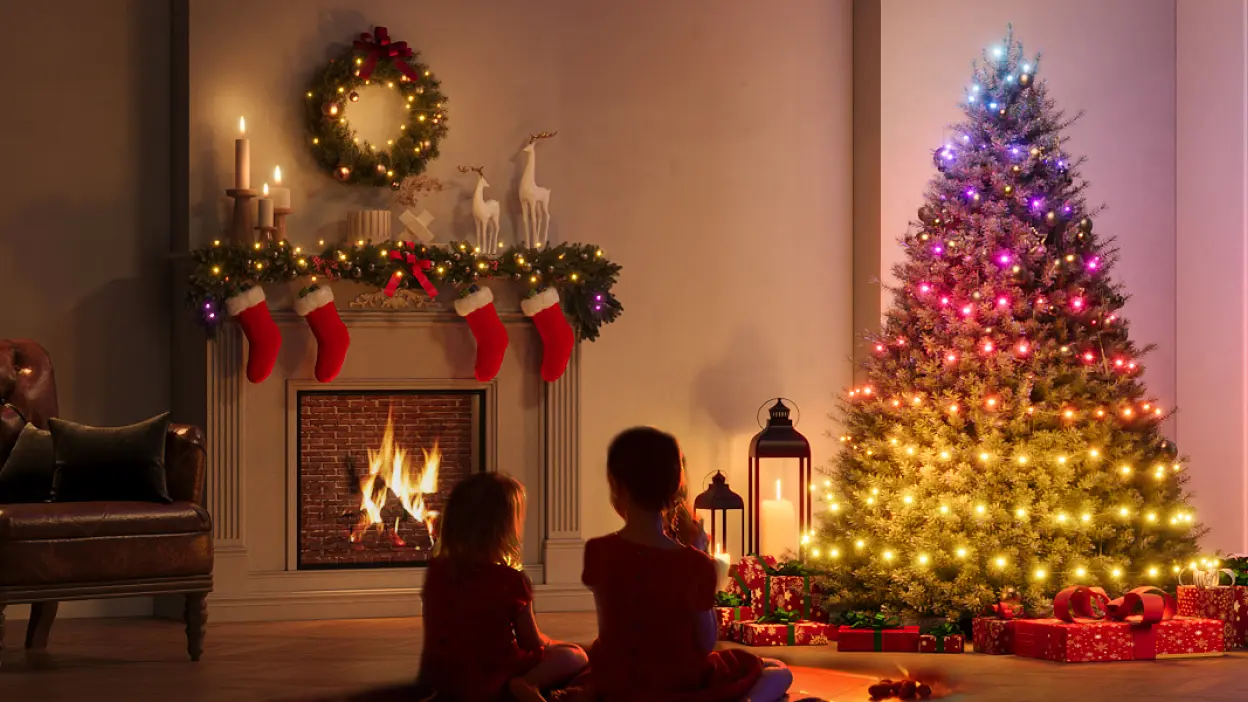 luzes inteligentes de Natal com sua voz